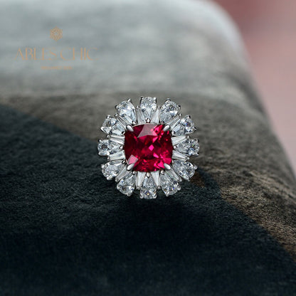 Bague Fleur Rubis R1237