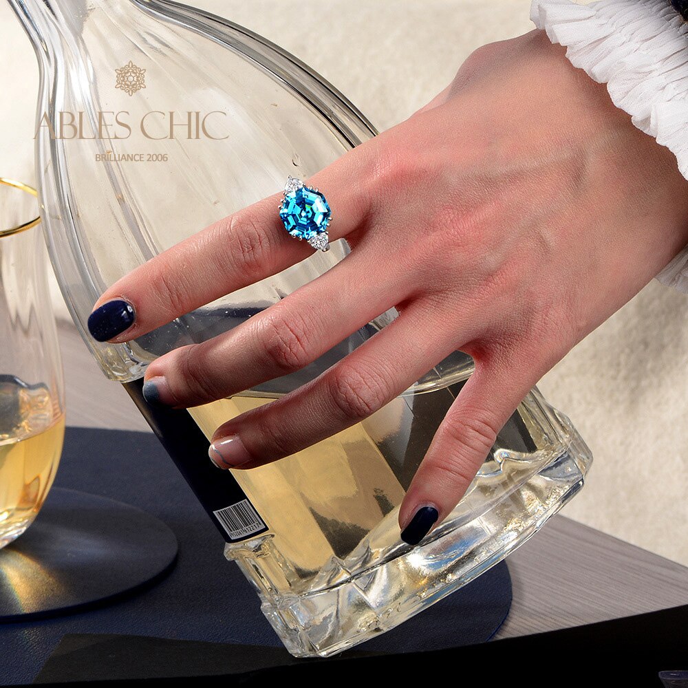 Octagon Tanzanite Wedding Ring R0324