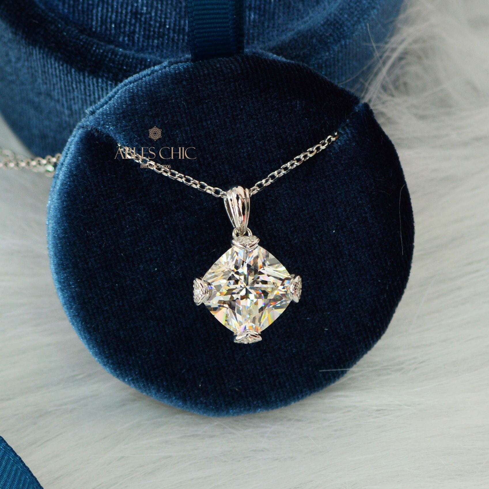 Cushion Cut Tourmaline Pendant B0441