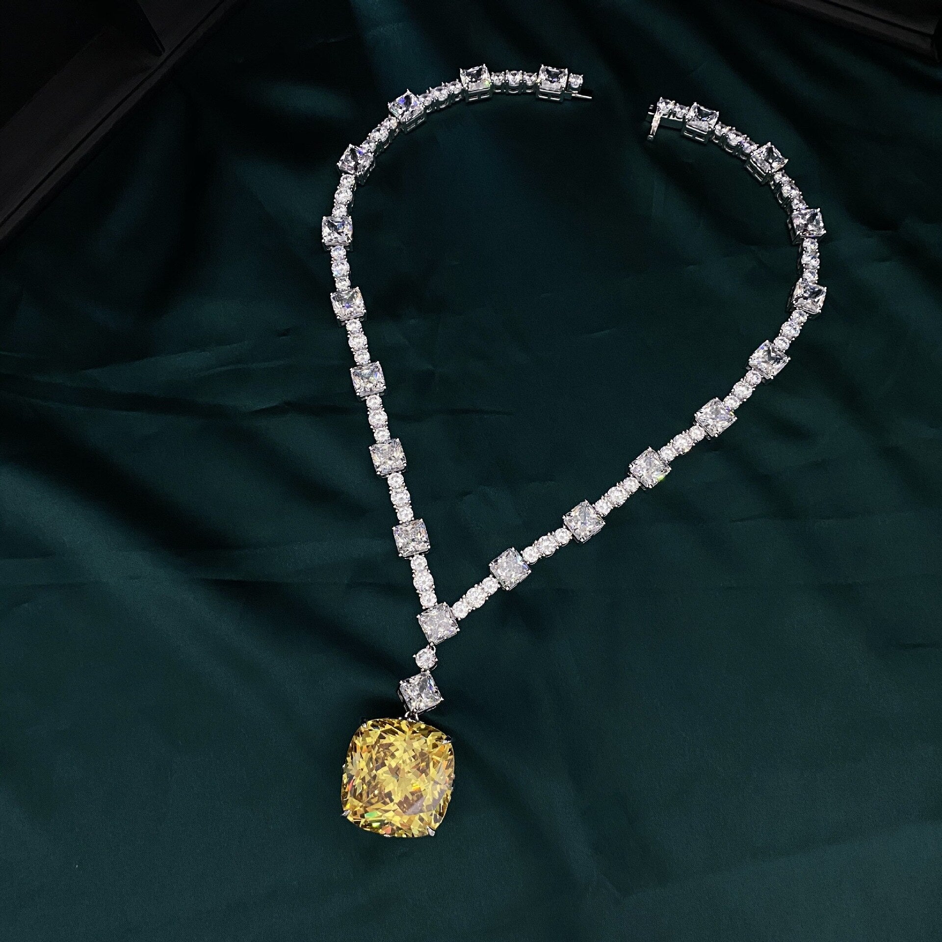 Gigantic Citrine Wedding Necklace B0481