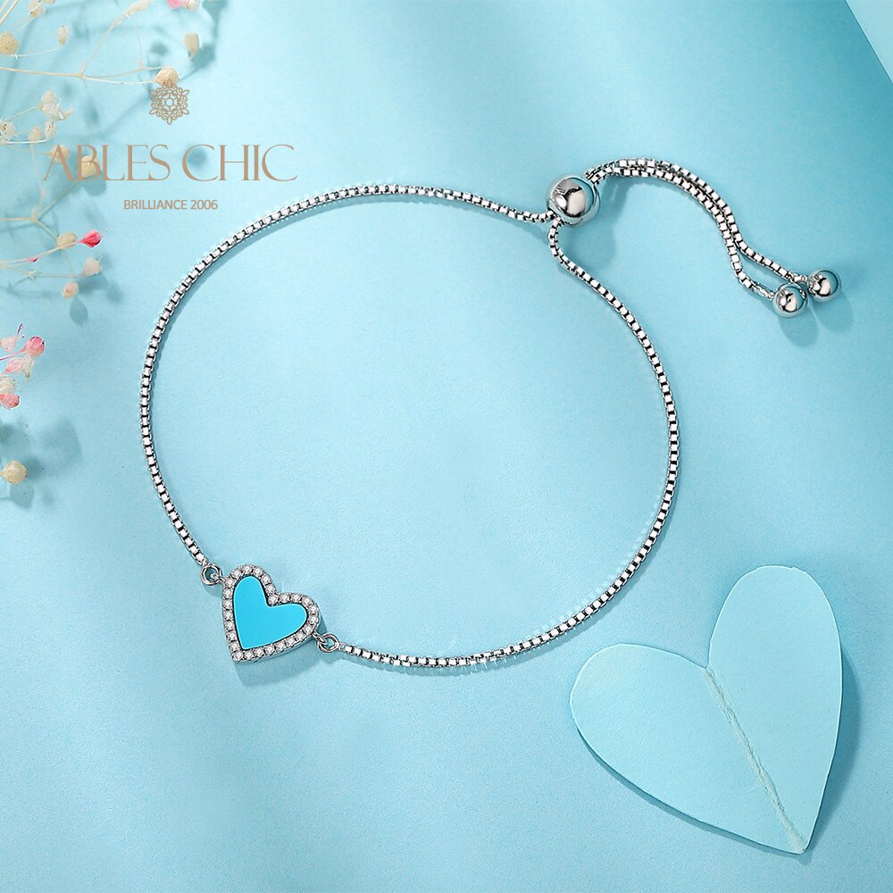 Turquoise Heart Bracelet B0820