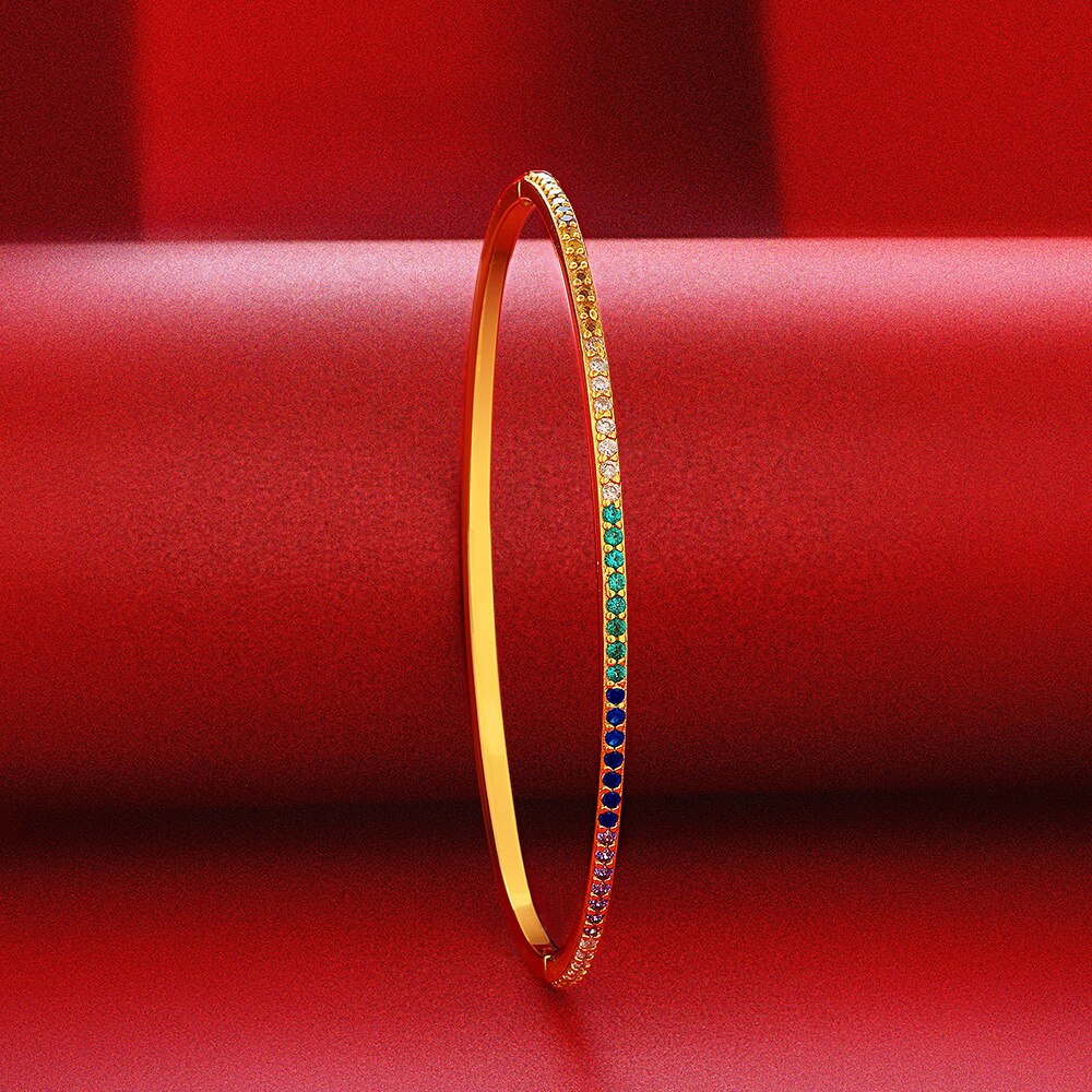 Narrow Rainbow Bangle B0879