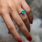 Solitaire Heart  Kunzite Bridal Ring R0308