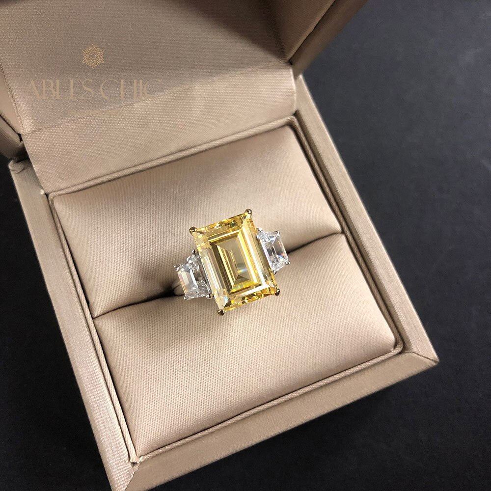 Lab Emerald Paraiba Engagement Ring R0314