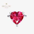 Solitaire Heart  Kunzite Bridal Ring R0308