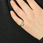 Emerald-Cut Moissanite Ring