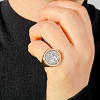 Hercules Coin Signet Ring