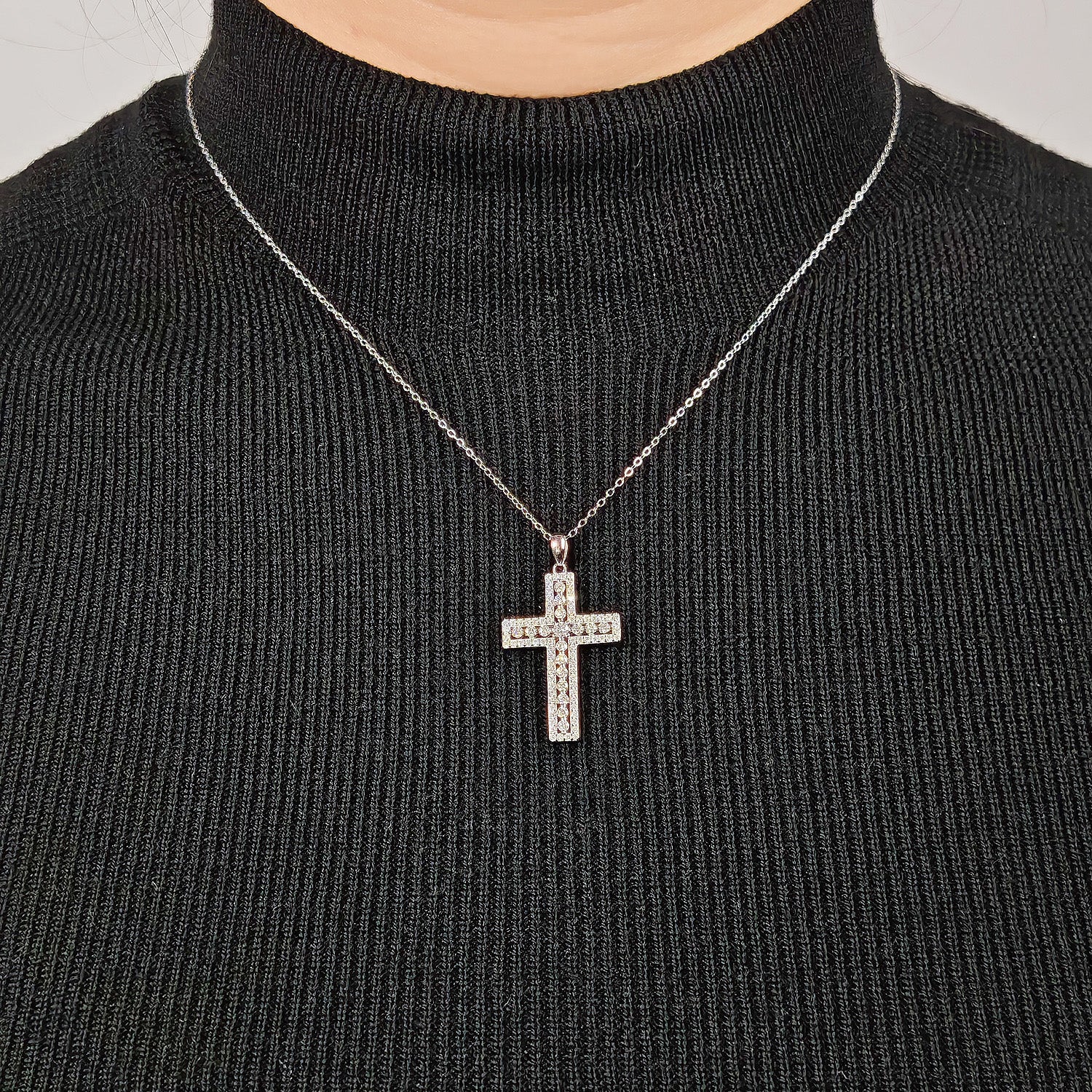 Moissanite Cross Pendant