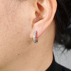 Modern Silhouette Moissanite Hoops