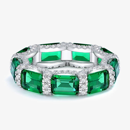 Emerald Paved Band Ring R1761