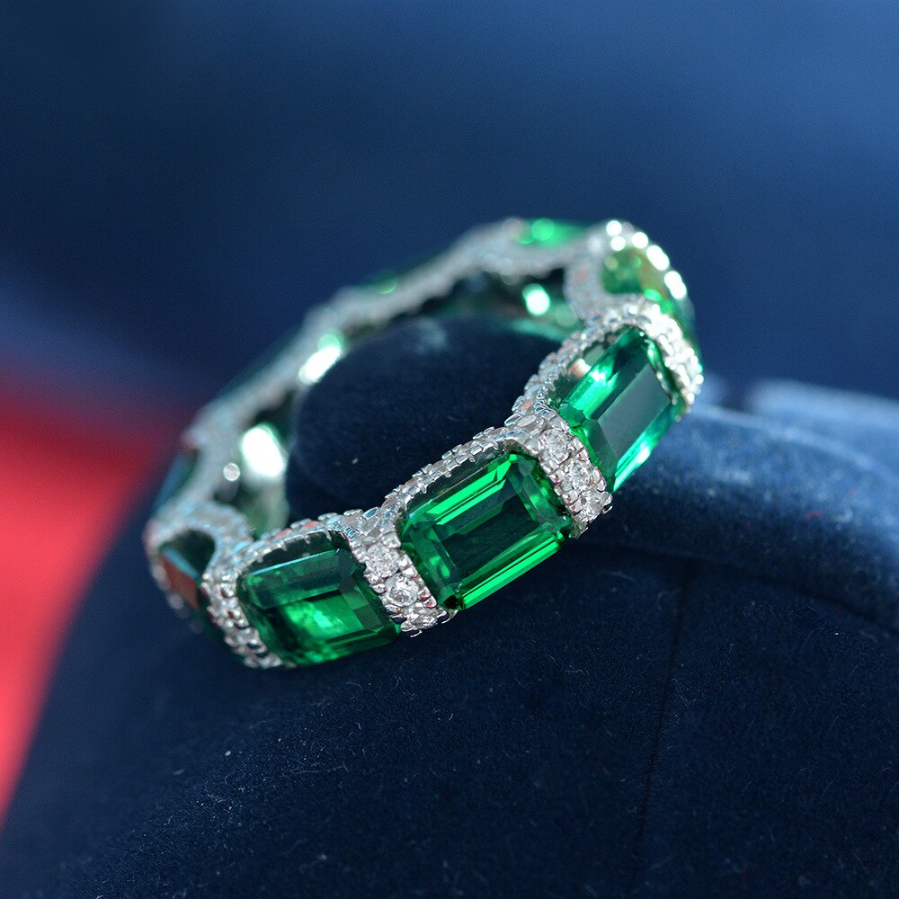 Emerald Paved Band Ring R1761