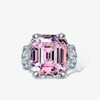 Kunzite Asscher Pink Bridal Ring R1570
