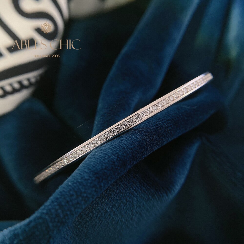 Paved Narrow Open Bangle B0880