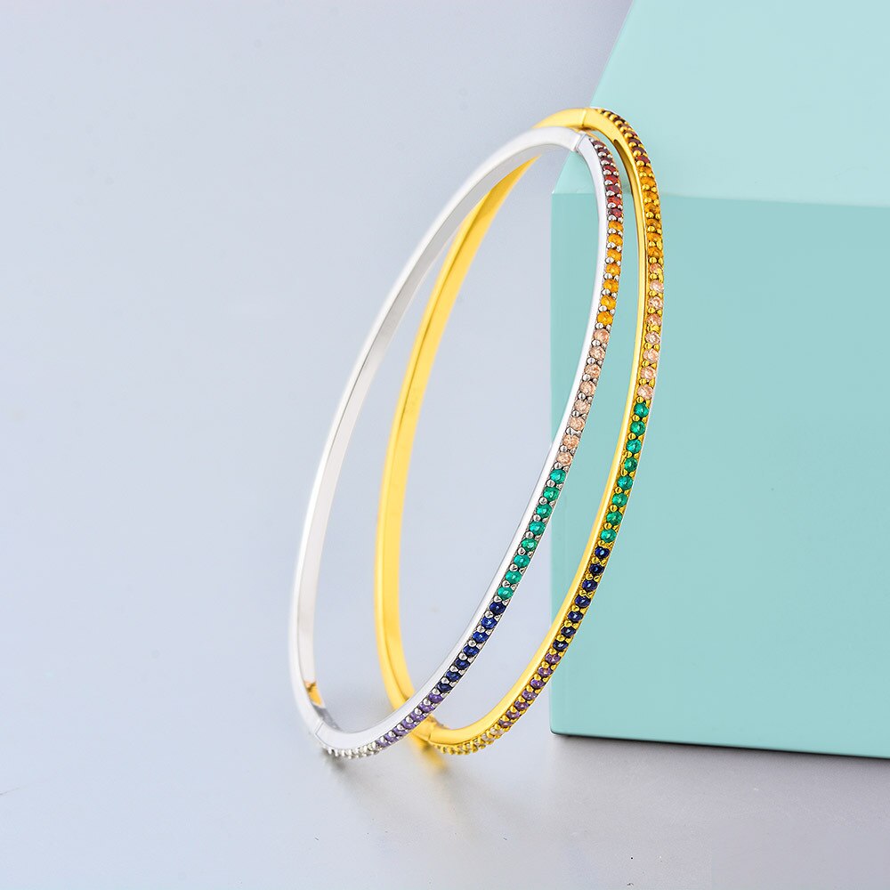 Narrow Rainbow Bangle B0879