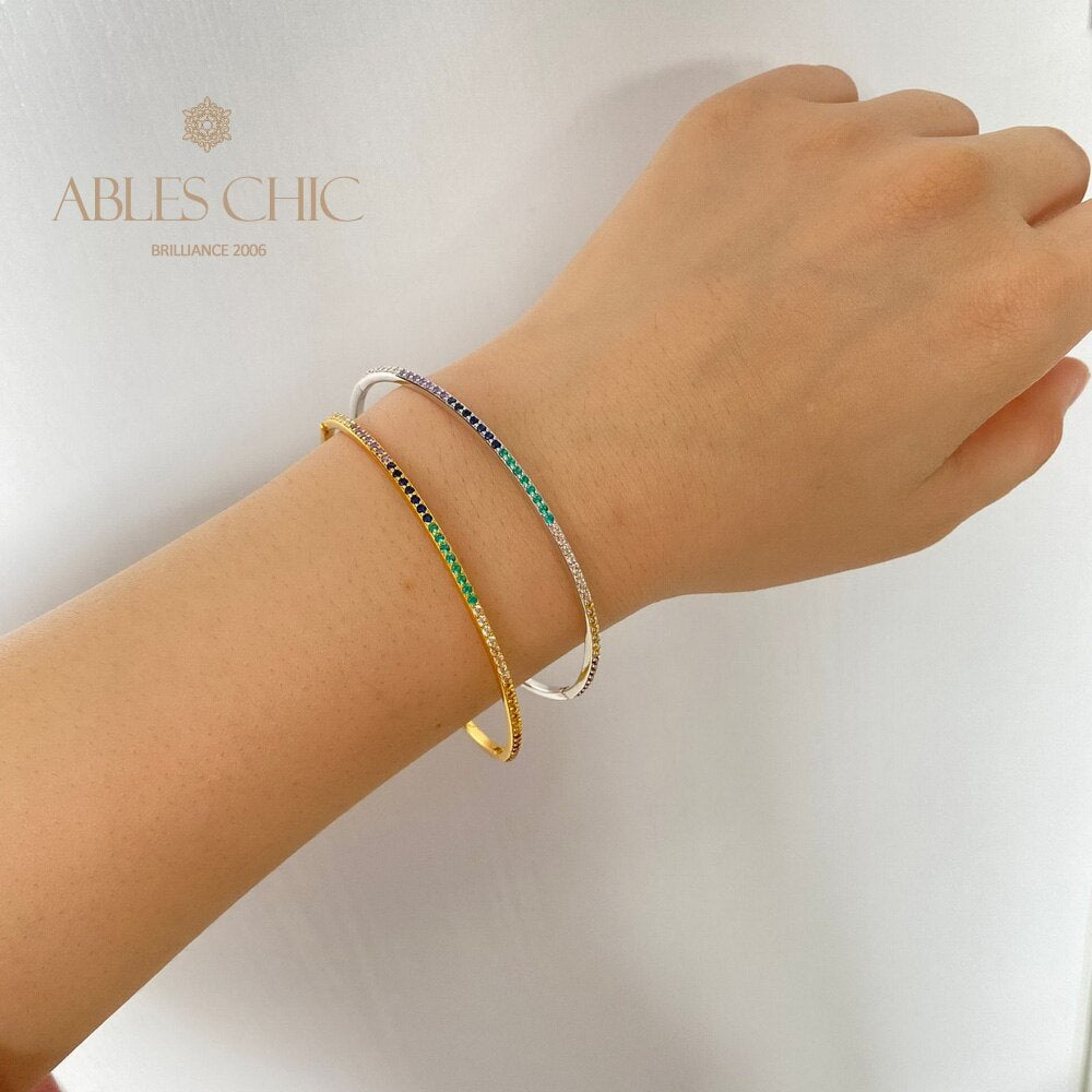Narrow Rainbow Bangle B0879