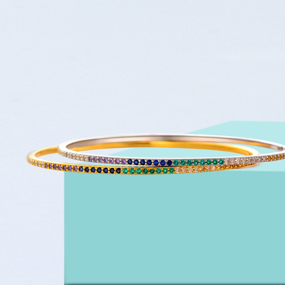 Narrow Rainbow Bangle B0879