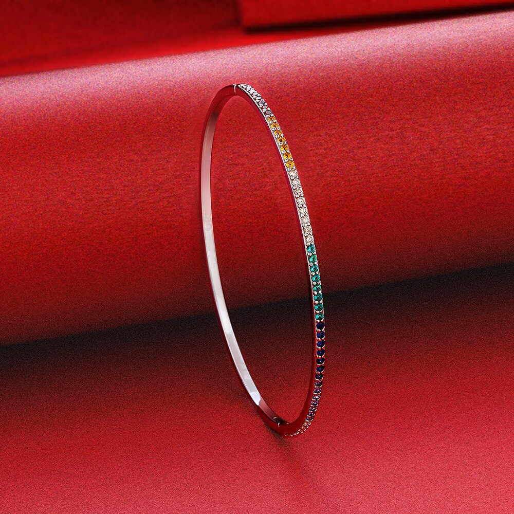 Narrow Rainbow Bangle B0879