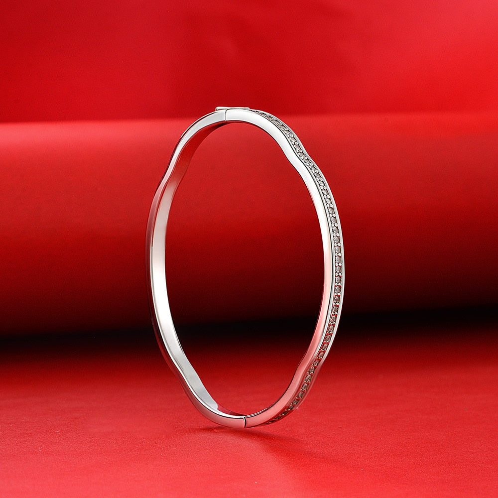 Wavy Bling Stack Bangle B0878