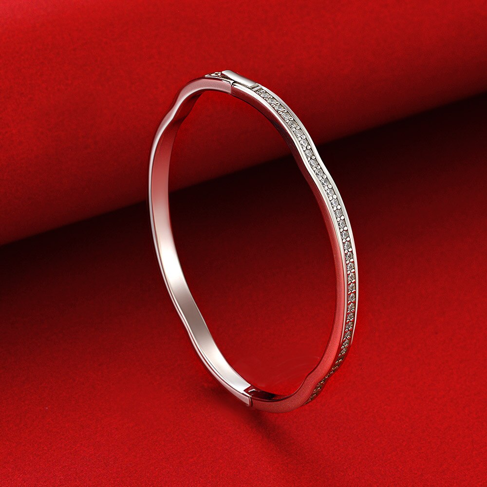 Wavy Bling Stack Bangle B0878