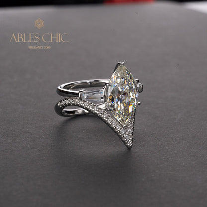 Marquise Diamond Stack Ring R0304