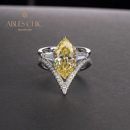 Bague pile de diamants marquise R0304