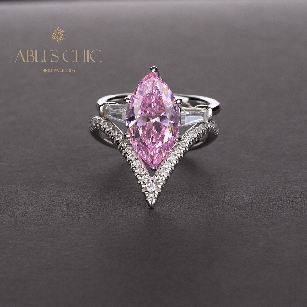 Marquise Diamond Stack Ring R0304