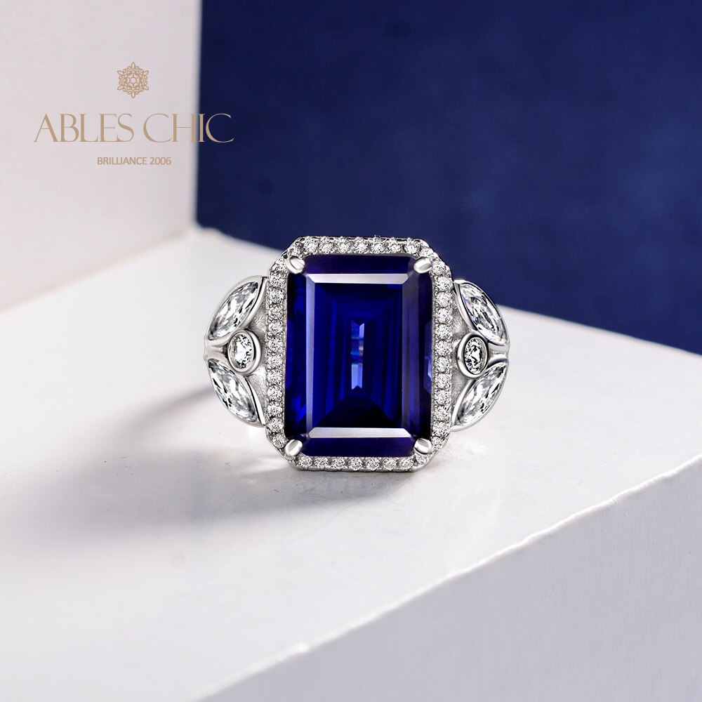 Bague de mariée saphir tanzanite R1274