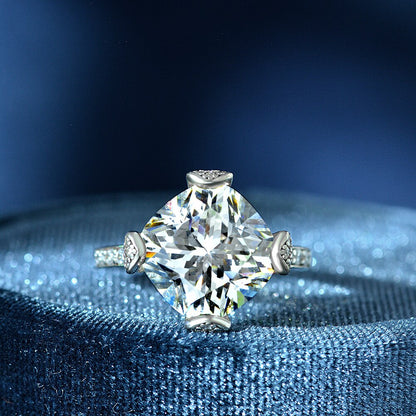 Solitaire Square Engagement Ring R1015