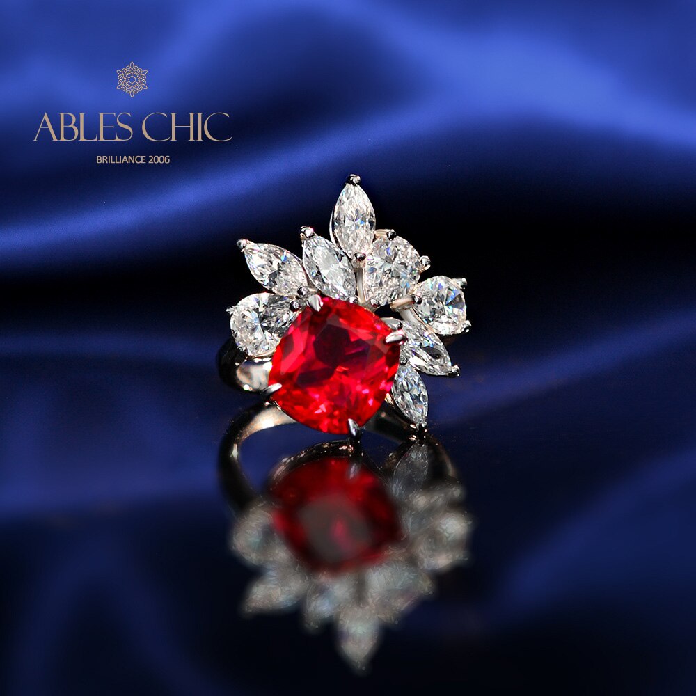 Ruby Floral Cluster Ring R1527
