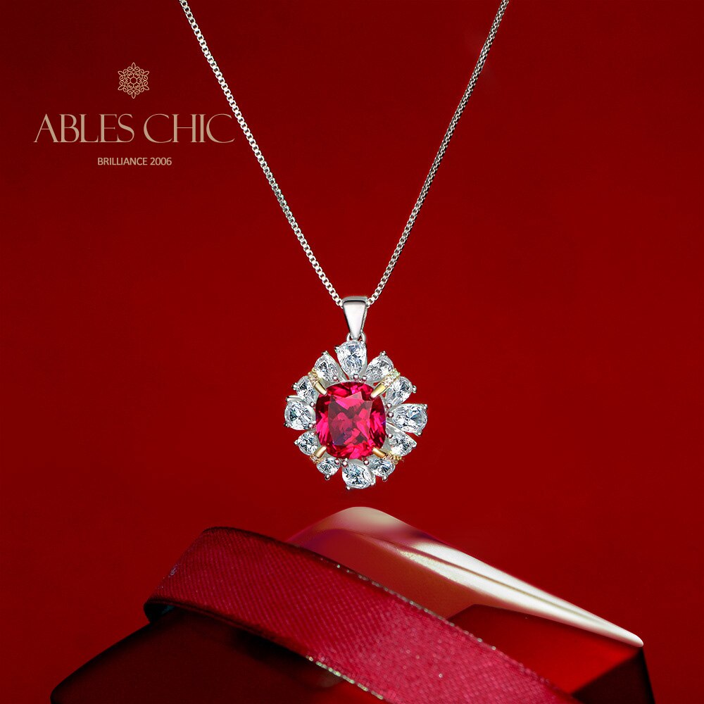 Ruby Blossom Necklace P0642