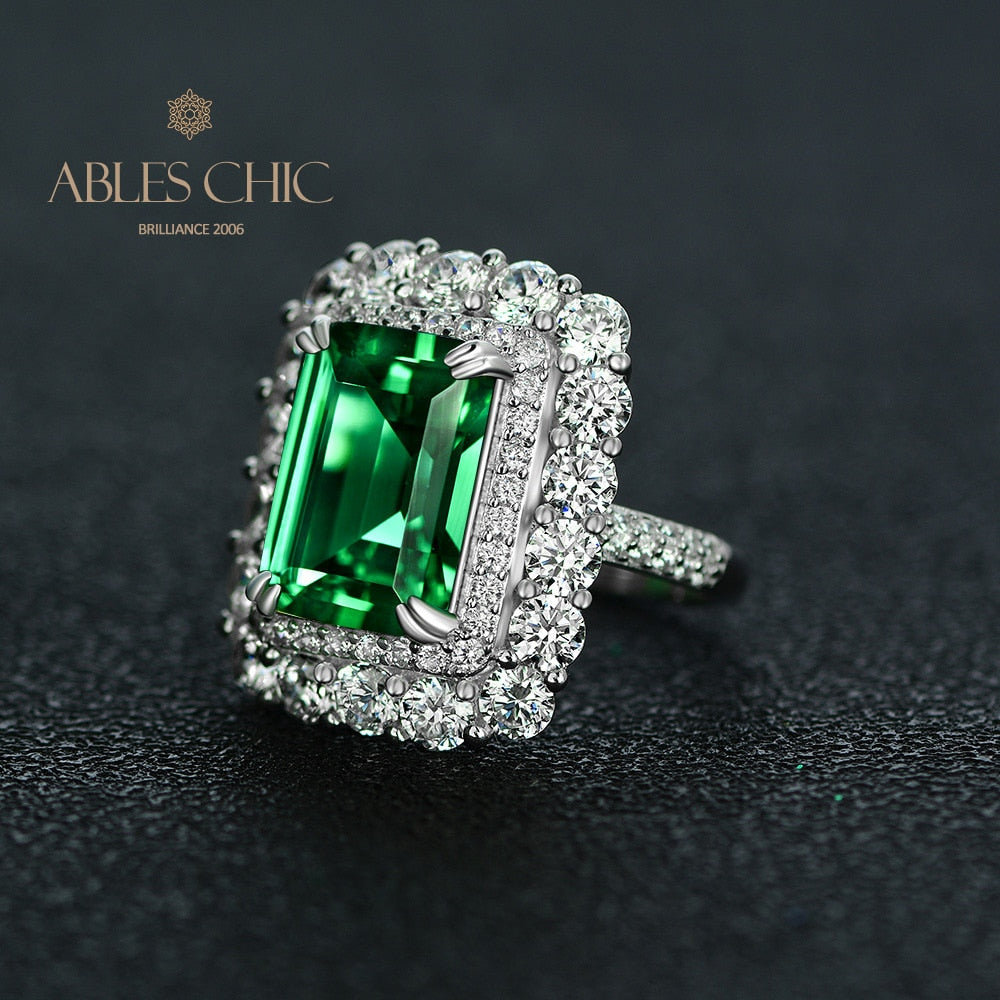 Emerald Floral Ring R1160