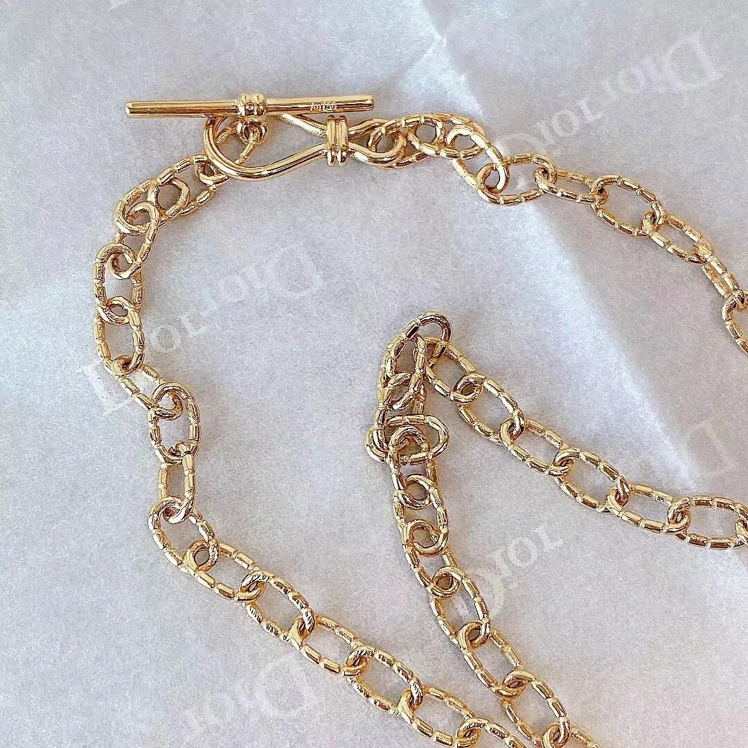 Dapped Pattern Cable Chain Necklace