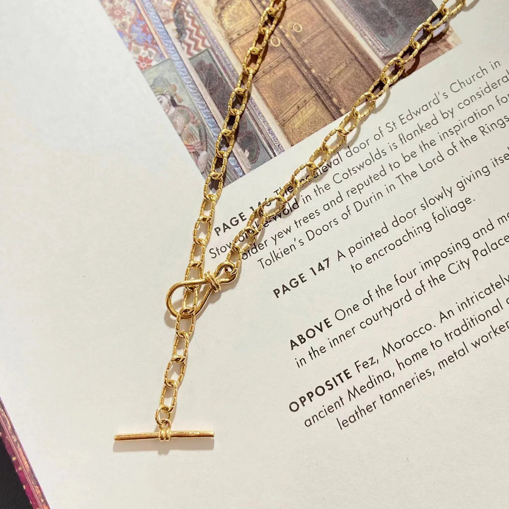 Dapped Pattern Cable Chain Necklace