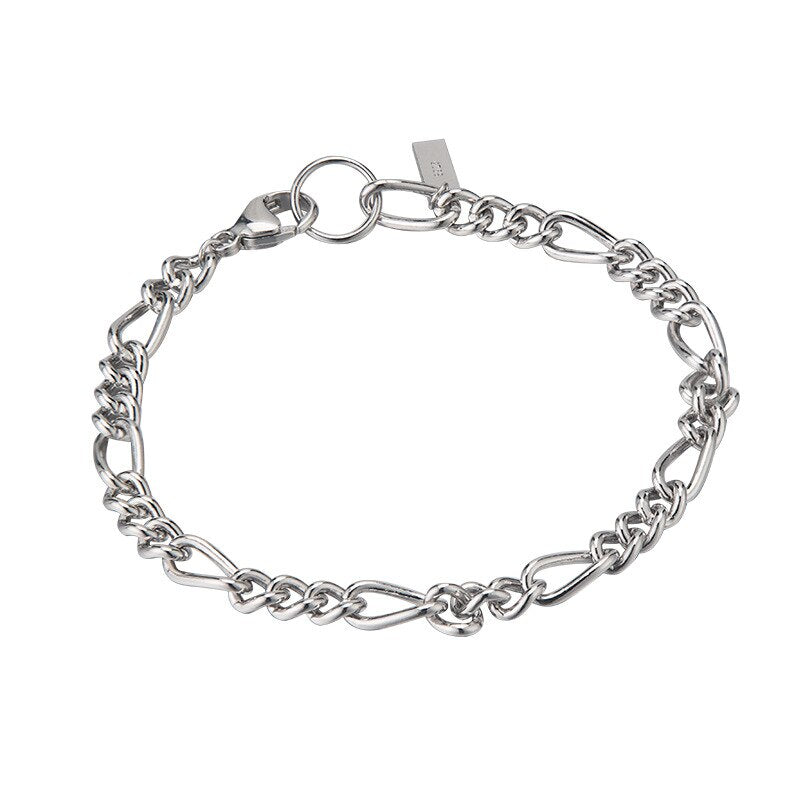 Figaro Chain Statement Bracelet B1043