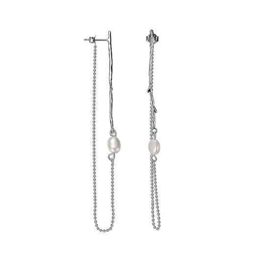 Borque Pearl Long Chain Earring E1179