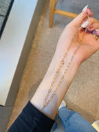 Knurled Drawn Chain T-bar Necklace