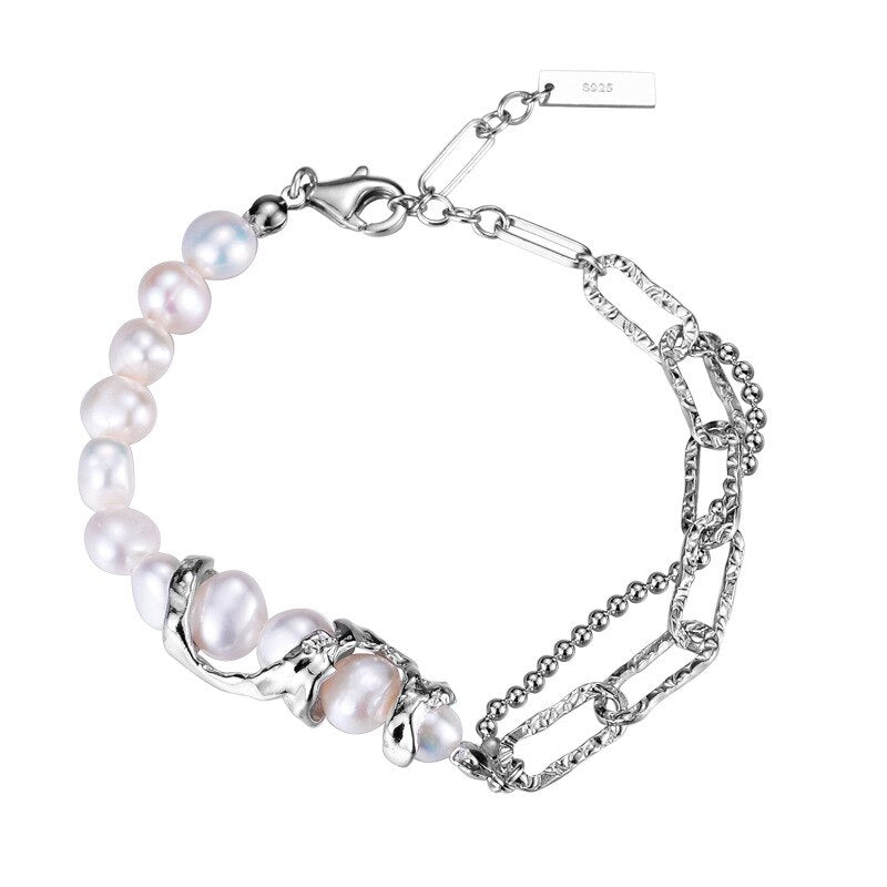Baroque Pearls Irregular Links Bracelet B1020
