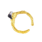 Solitaire CZ Rough Chunky Ring R1181