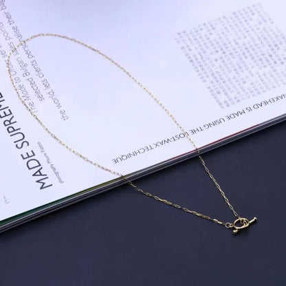 Elongated Chain T-Bar Necklace