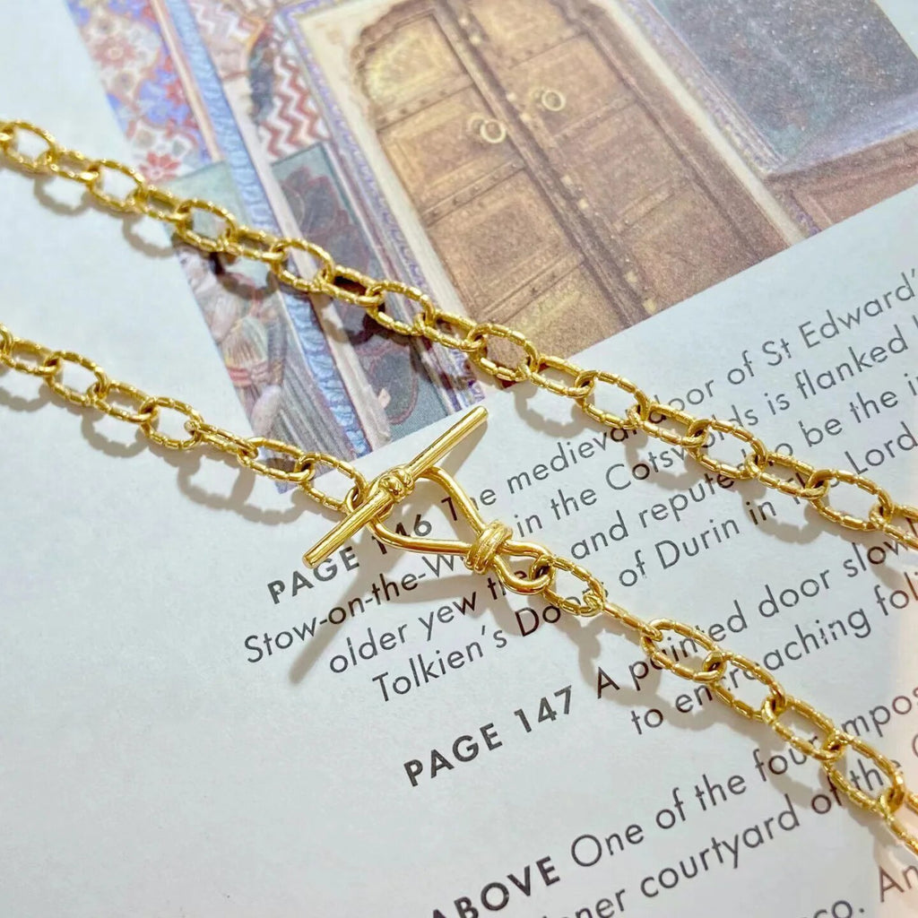 Dapped Pattern Cable Chain Necklace