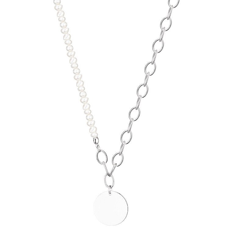 Baroque Pearls Cable Chain Necklace N1033
