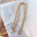 Dapped Pattern Cable Chain Necklace
