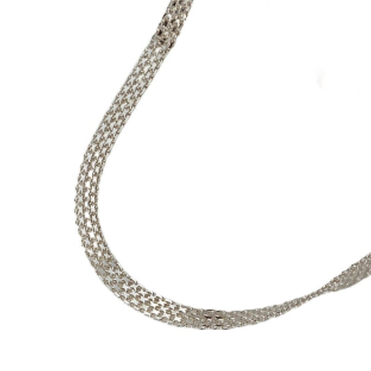 Wide Mesh Chain Necklace N1024