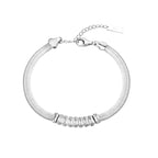 Pronged CZ Snake Chain Bracelet B1009