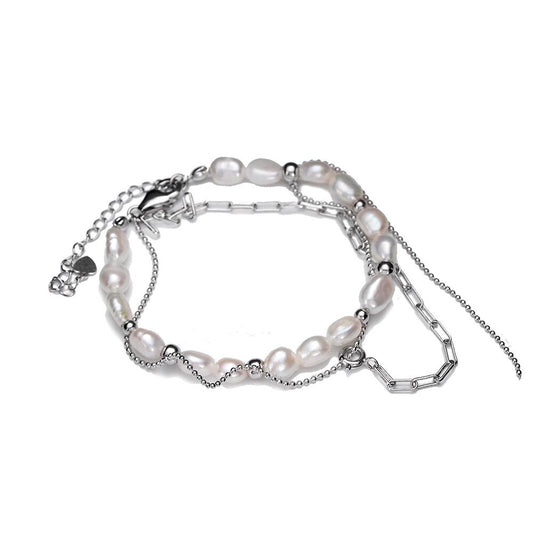 Baroque Pearls Chain Bracelet B1029