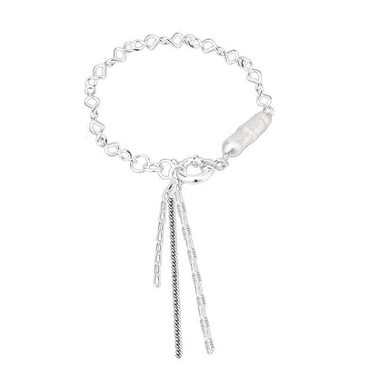 Baroque Pearl Cable Chain Bracelet B1027