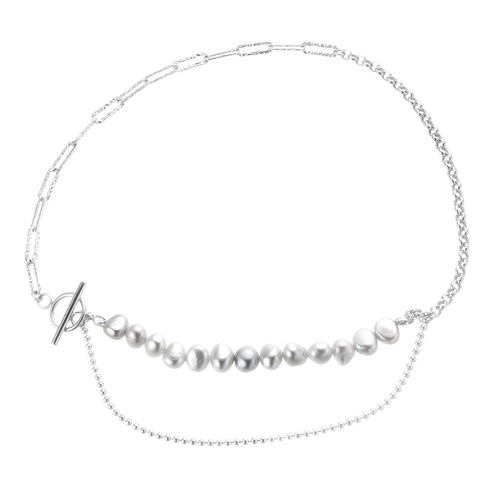 Pink Baroque Multi Chains Necklace N1016