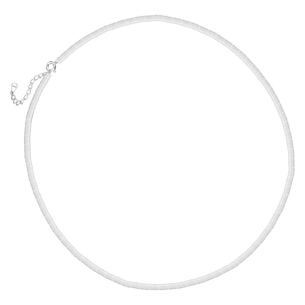 Flat Snake Chain Necklace N1038