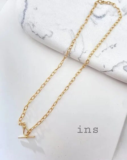 Dapped Pattern Cable Chain Necklace