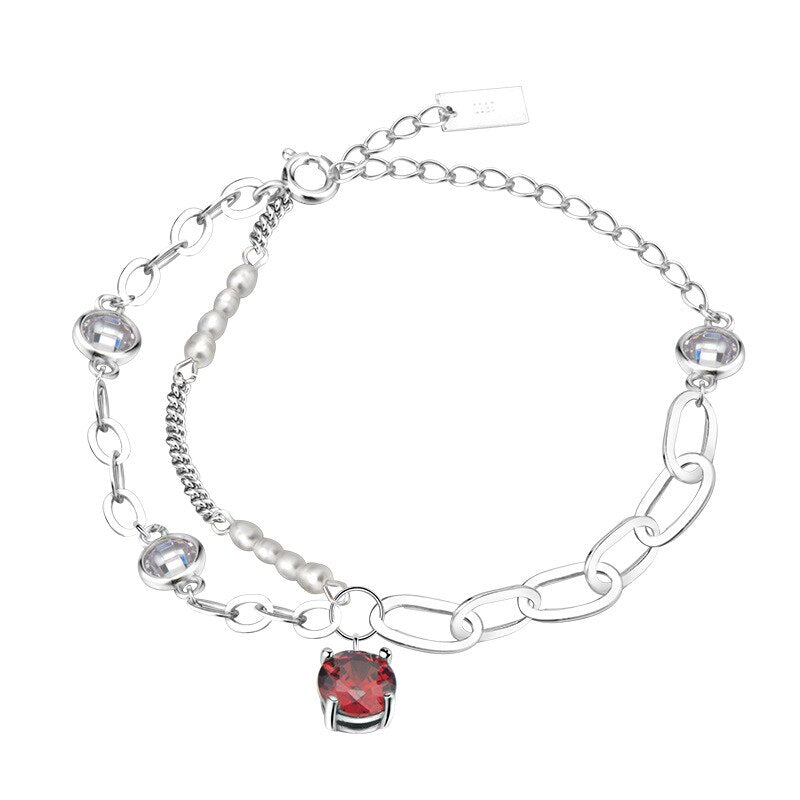 Multi Chained Baroque Pearls Bracelet B1034